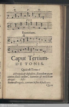 Caput Tertium. De Tonis