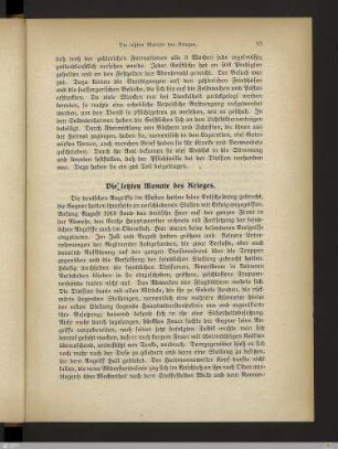 Die letzten Monate des Krieges