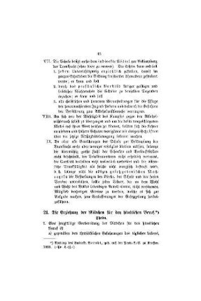 Die Erziehung der Mädchen für den häuslichen Beruf