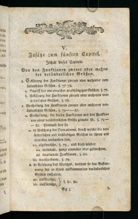 469-479, V. Zusätze zum fünften Capitel. - VI. Zusätze zum sechsten Capitel.
