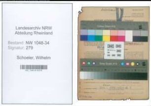 Entnazifizierung Wilhelm Schoeler , geb. 08.10.1915 (Arzt)