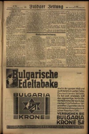 Dritte Ausgabe vom Donnerstag, den 28. März 1929.