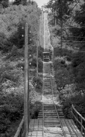 Wieden: Materialseilbahn, von unten