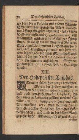 XIII. Der Hohepriester Caiphas
