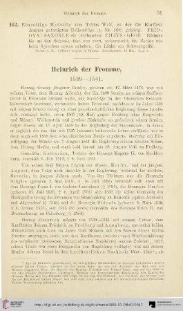Heinrich der Fromme, 1539 - 1541 (Nr. 163-194)