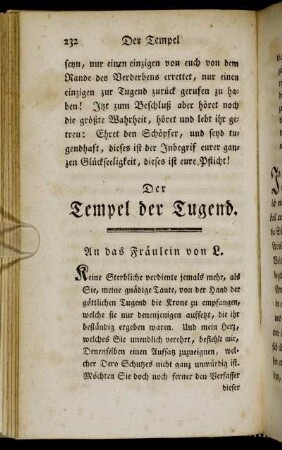 Der Tempel der Tugend.