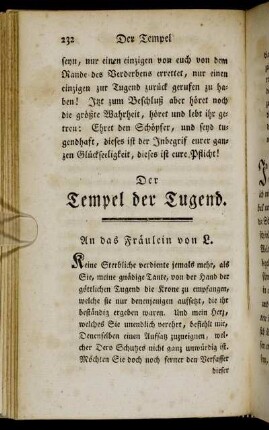 Der Tempel der Tugend.