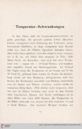 Temperatur- Schwankungen
