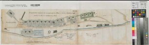 Förde (Lennestadt) Lageplan der umgeänderten Patronenbuden-Wallanlage der Siegener Dynamitfabrik AG 1881 1 : 500 26 x 96 kol. Zeichnung Regierung Arnsberg Nr. 1261