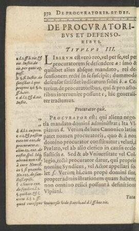 De Procuratoribus Et Defensoribus. Titulus III.