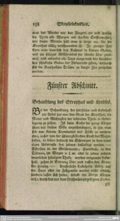 Fünfter Abschnitt. Behandlung des Skrophus und Krebses