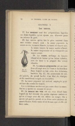 Chapitre V Les sauces.