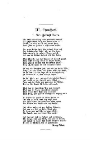Der Zukunft Stern : Sprechsaal