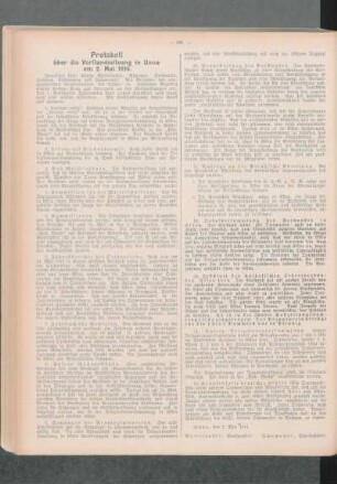 Protokoll über die Vorstandssitzung in Unna am 2. Mai 1914