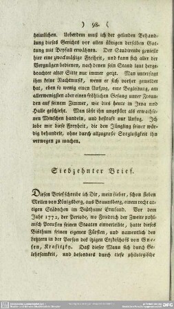Siebzehnter Brief