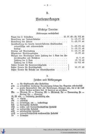 II. Vorbemerkungen