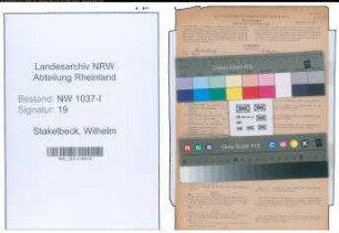 Entnazifizierung Wilhelm Stakelbeck , geb. 28.02.1881 (Justiz)