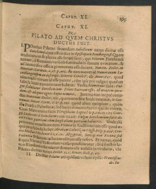 Caput XI. De Pilato Ad Quem Christus Ductus Fuit.