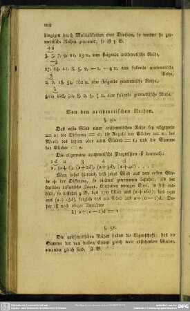 Von den arithmetischen Reihen