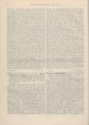 40-41 [Rezension] Pfarrleben in einem Gebirgsdorfe. Kulturgeshichtliche Bilder von einem hessischen Geistlichen