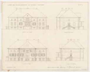 Herrenhaus Hohenborn bei Kassel Umbau: 4 Ansichten 1:100