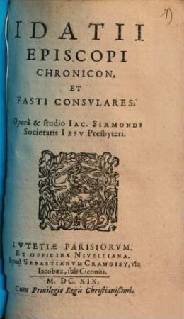 Idatii episcopi chronicon et fasti consulares