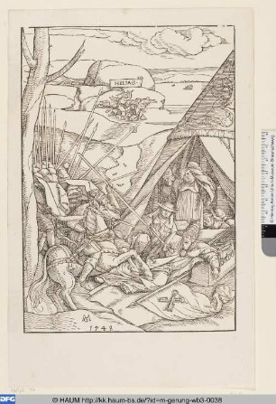 Der Herrscher tötet den Papst; Helias (Lohengrin) tötet den Priester von Baal auf dem Berg Carmel