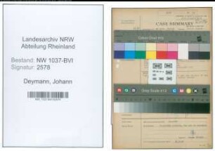 Entnazifizierung Johann Deymann , geb. 24.06.1893 (Arzt)