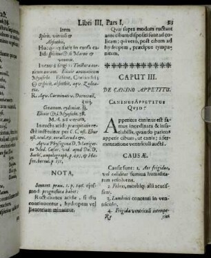Caput III. De Canino Appetitu.