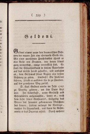 Goldoni.