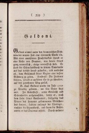 Goldoni.