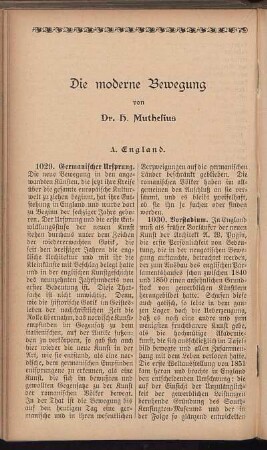 Die moderne Bewegung