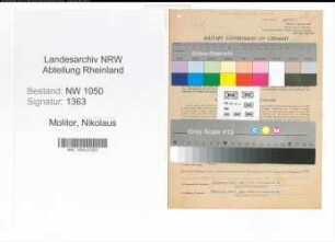 Entnazifizierung Nikolaus Molitor , geb. 13.02.1890 (Aarchitekt)