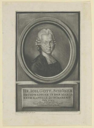 Bildnis des Johann Gottfried Schöner