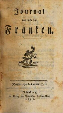 Journal von und für Franken. 3, 3. 1791