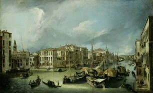 Der Canal Grande in Venedig mit der Rialtobrücke