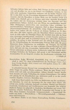 234-235 [Rezension] Staatslexikon ; 3