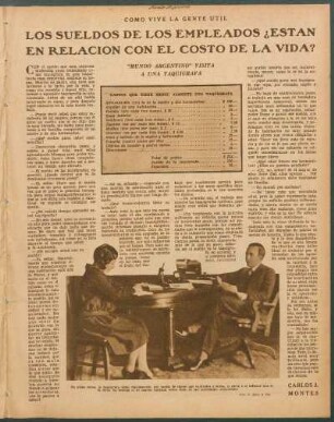 Los sueldos de los empleados ¿Estan en relación con el costo de la vida? : Como vive la gente útil