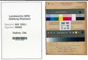 Entnazifizierung Otto Wallner, geb. 18.01.1895 (Angest.)