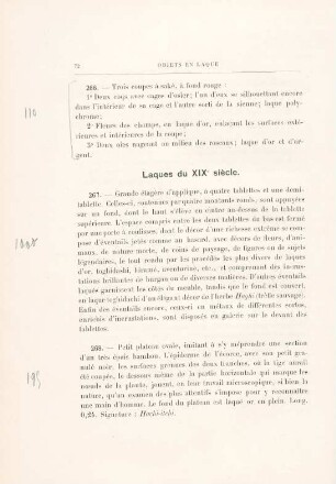 Laques du XIXe siècle