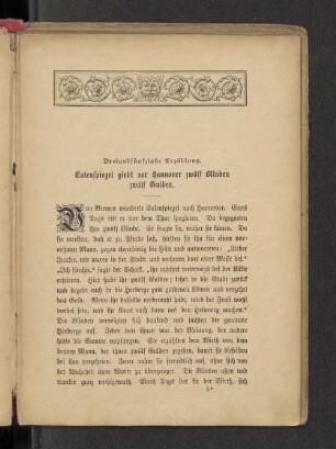 Dreiundfünfzigste Erzählung. Eulenspiegel giebt vor Hannover zwölf Blinden zwölf Gulden.