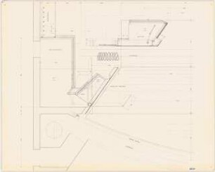 Stadttheater, Trier: Bühnentechnik: Grundriss Portalanlage (Ausstellungstafel der »Prague Quadrennial of the Theatre Design and Architecture« 1967)