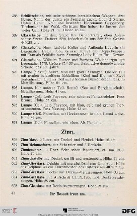 Zinn (Nr. 598-647)