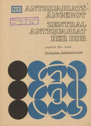 Nr. 1448: Geologie. Paläontologie