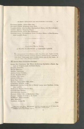 XI. Catalogus Regum Sveciæ Ab Olavo Skötkonung Ad Carolum Canuti.
