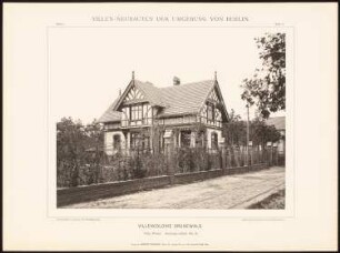 Villa Franz, Berlin-Grunewald: Ansicht (aus: Hermann Rückwardt, Villen-Neubauten der Umgebung von Berlin)