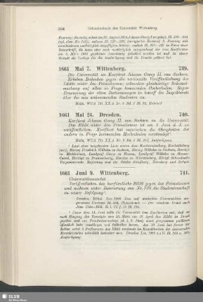 741. 1661, Juni 9. Wittenberg