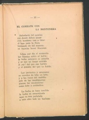 El combate con la montonera