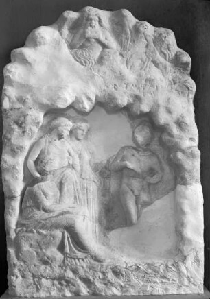 Relief mit Nymphen und Pan