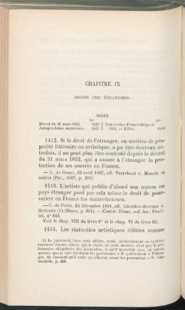 Chapitre IX. Droits des étrangers